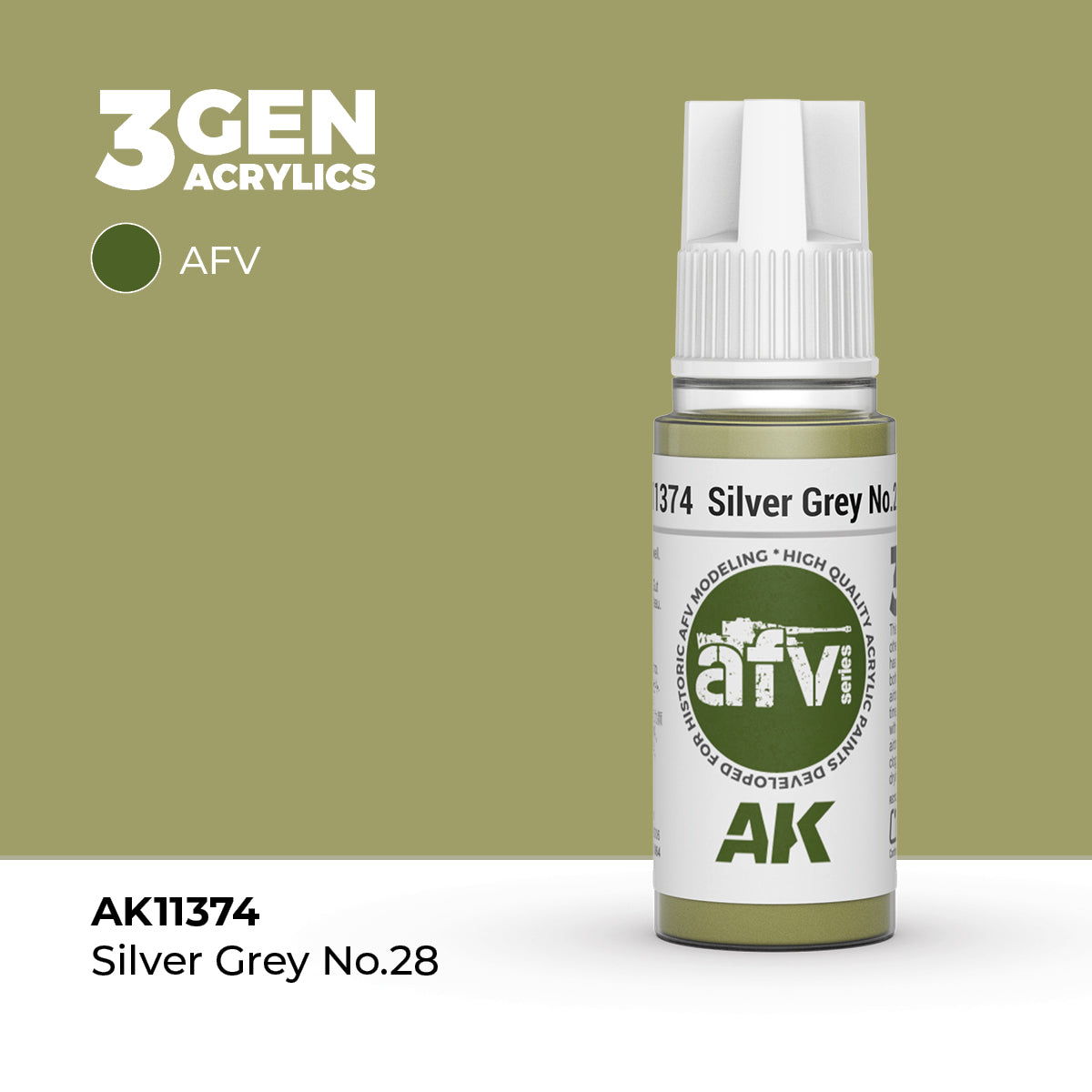 AK Interactive Silver Grey No.28 17ml - 3rd Gen Akrilna Boja AK11374
