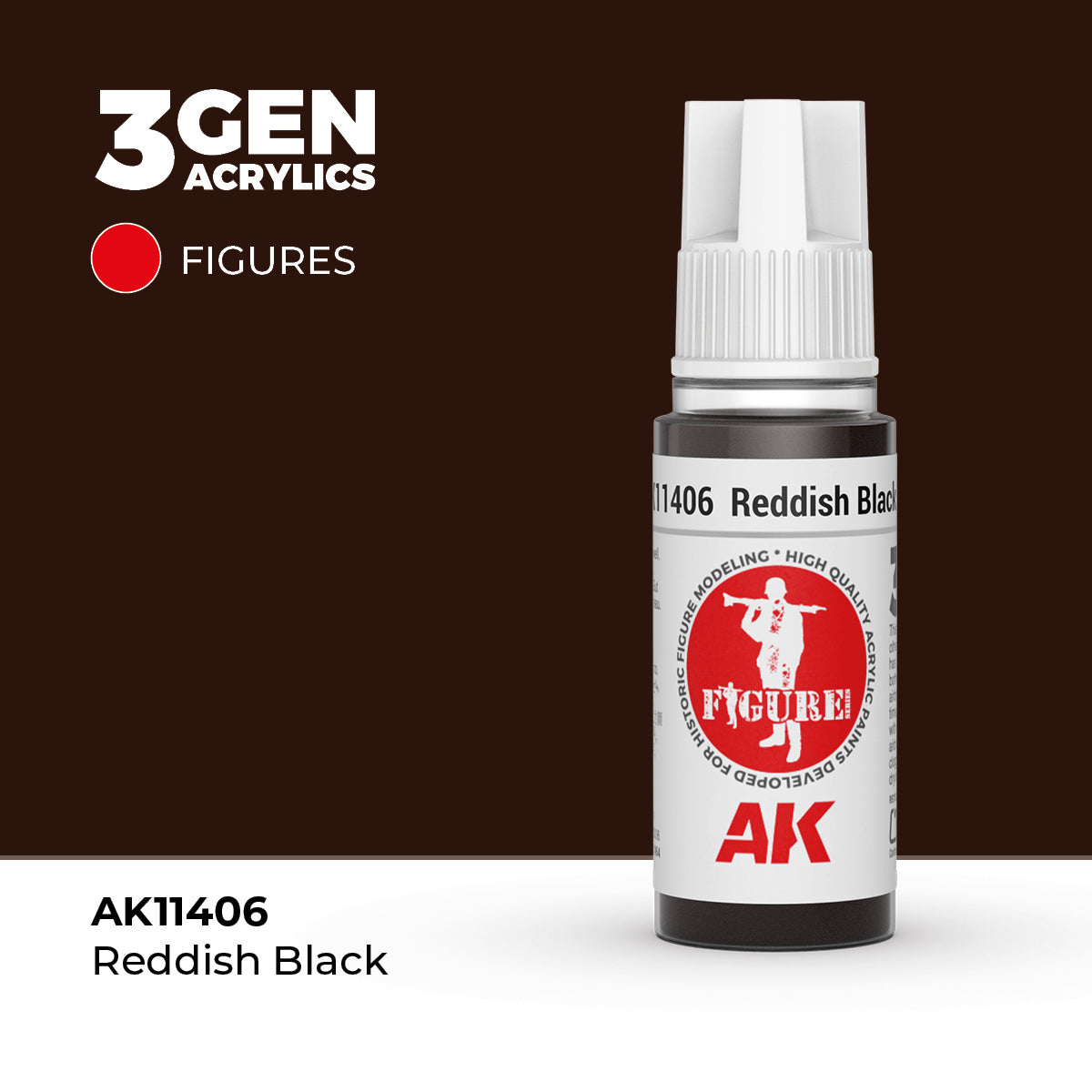 AK Interactive Reddish Black 17ml - 3rd Gen Akrilna Boja AK11406