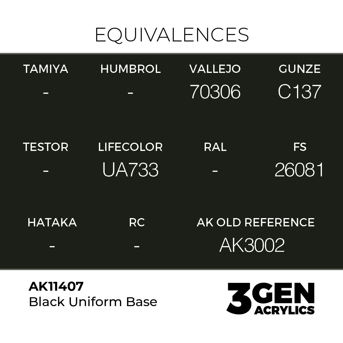 AK Interactive Black Uniform Base 17ml - 3rd Gen Akrilna Boja AK11407