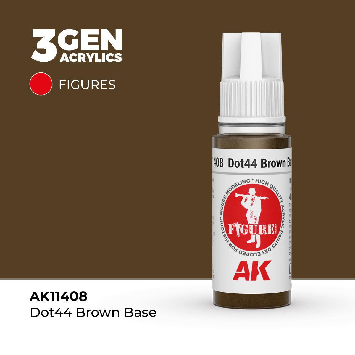 AK Interactive Dot44 Brown Base 17ml - 3rd Gen Akrilna Boja AK11408