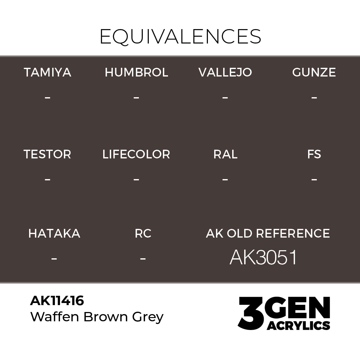 AK Interactive Waffen Brown Grey 17ml - 3rd Gen Akrilna Boja AK11416
