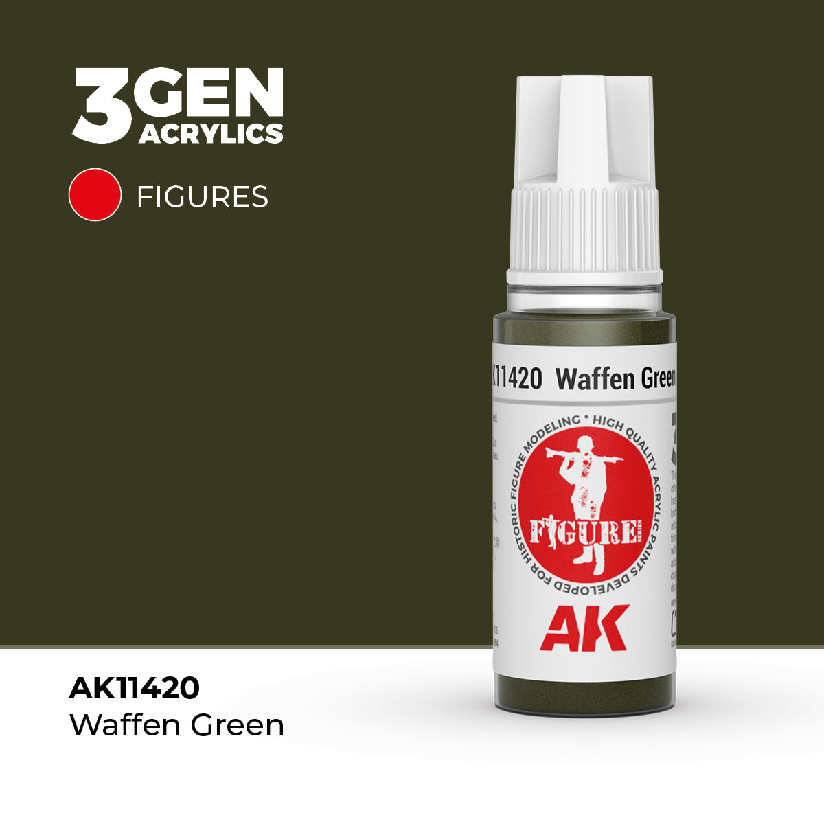 AK Interactive Waffen Green 17ml - 3rd Gen Akrilna Boja AK11420