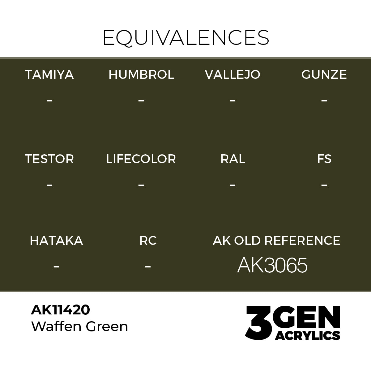 AK Interactive Waffen Green 17ml - 3rd Gen Akrilna Boja AK11420