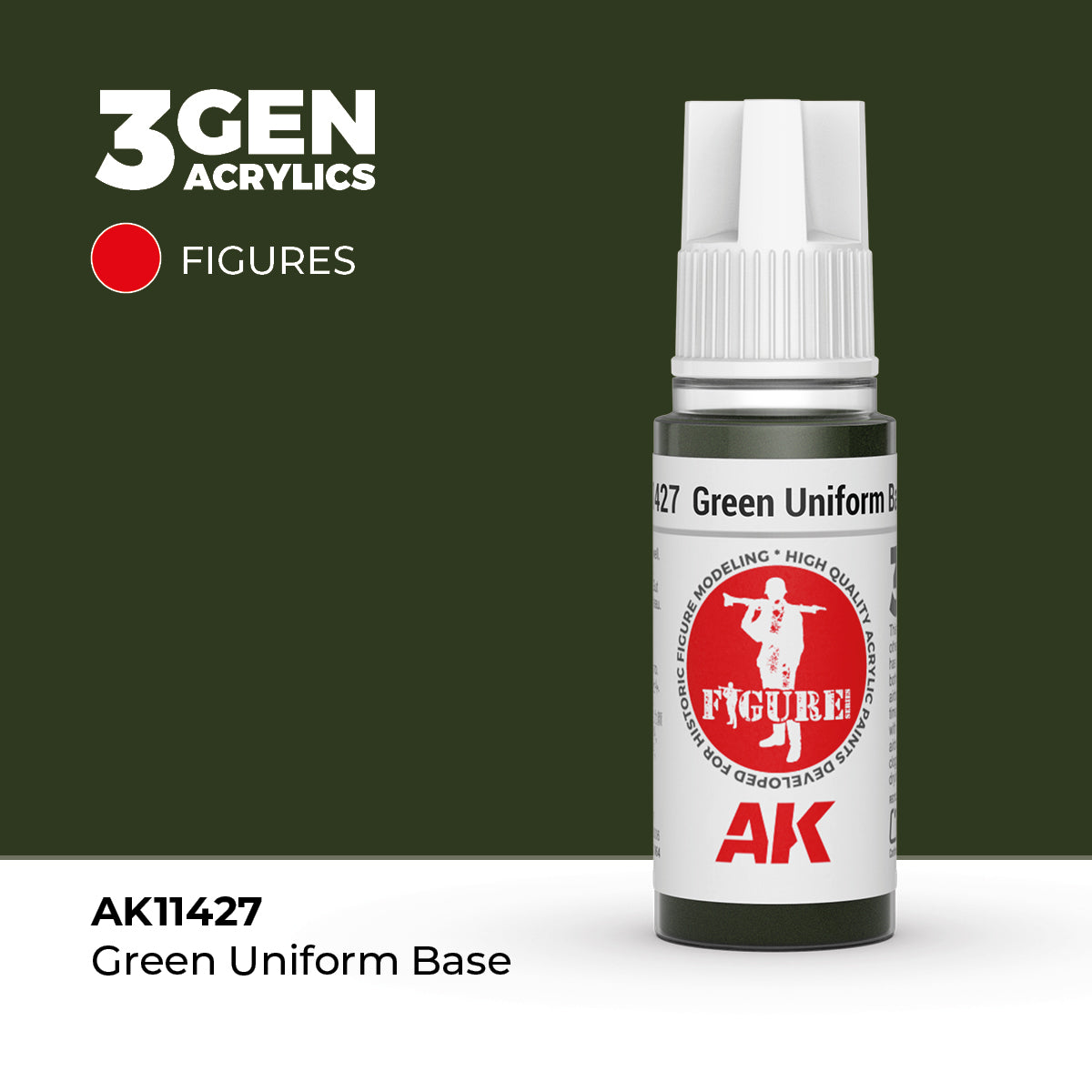 AK Interactive Green Uniform Base 17ml - 3rd Gen Akrilna Boja AK11427