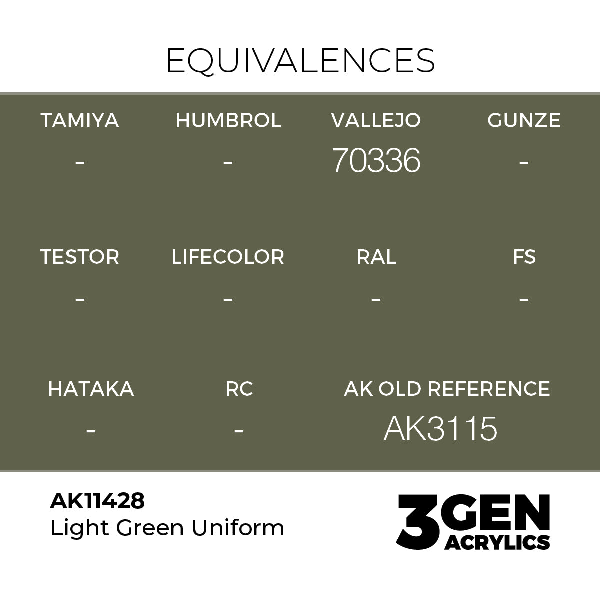 AK Interactive Light Green Uniform 17ml - 3rd Gen Akrilna Boja AK11428