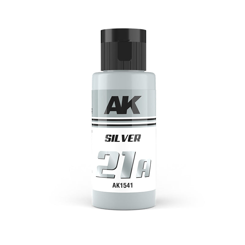 AK Interactive Dual Exo 21A Silver 60ml, metalik boja za minijature
