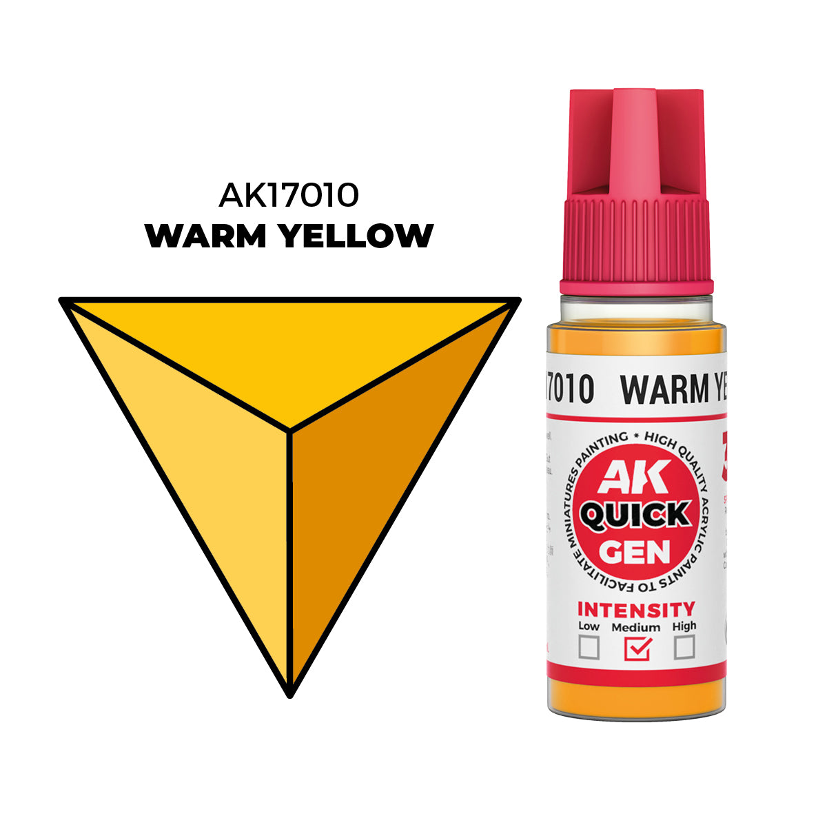 AK Interactive Amarillo Cálido - Color 18ml - Quick Gen Akrilna Boja AK17010 - front