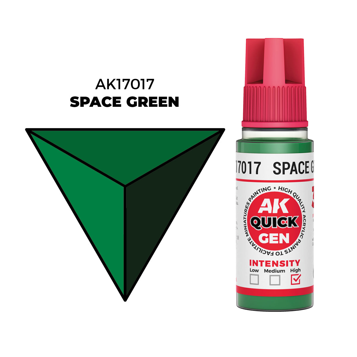 AK Interactive Verde Espacial - Color 18ml - Quick Gen Akrilna Boja AK17017 - front