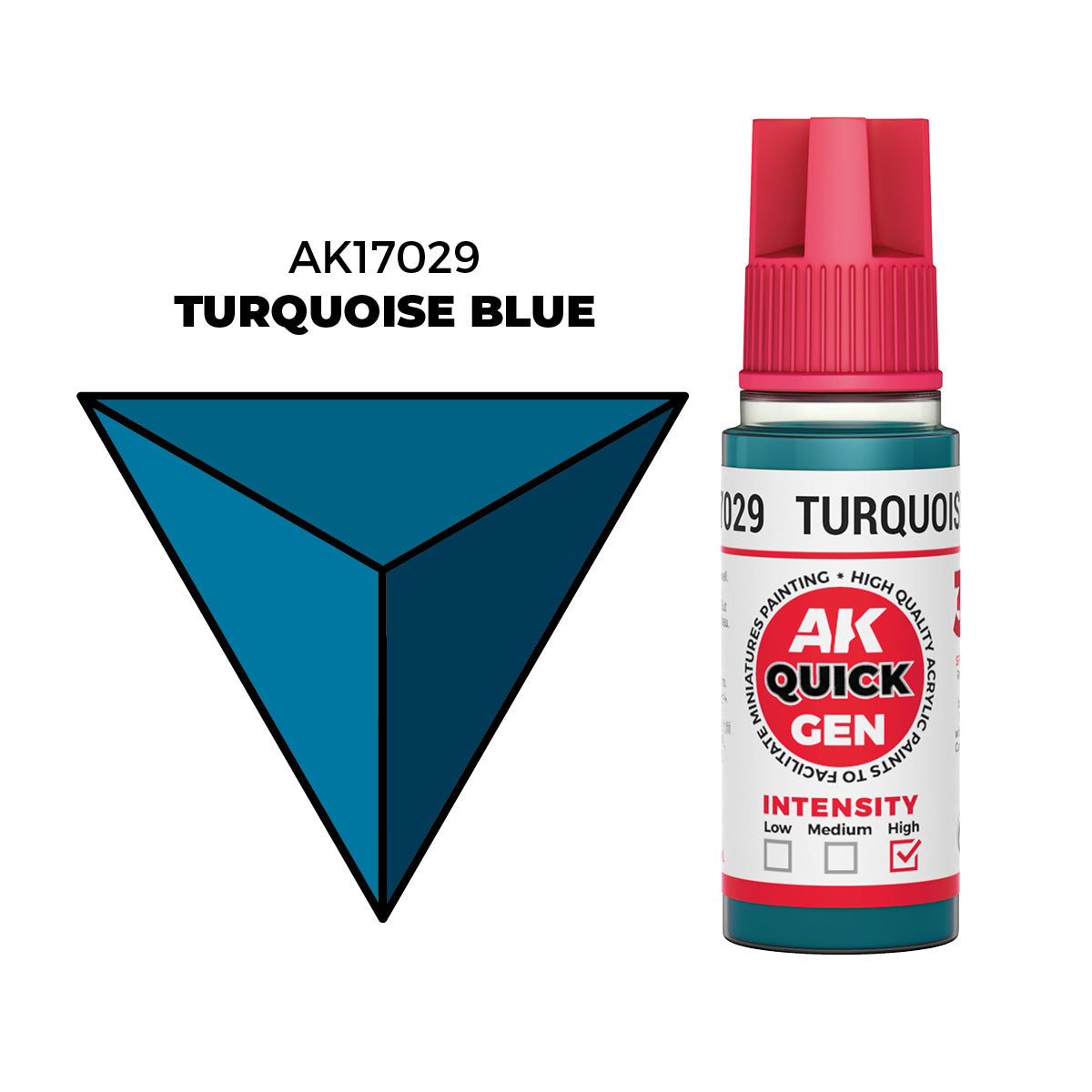 AK Interactive Azul Turquesa - Color 18ml - Quick Gen Akrilna Boja AK17029 - front