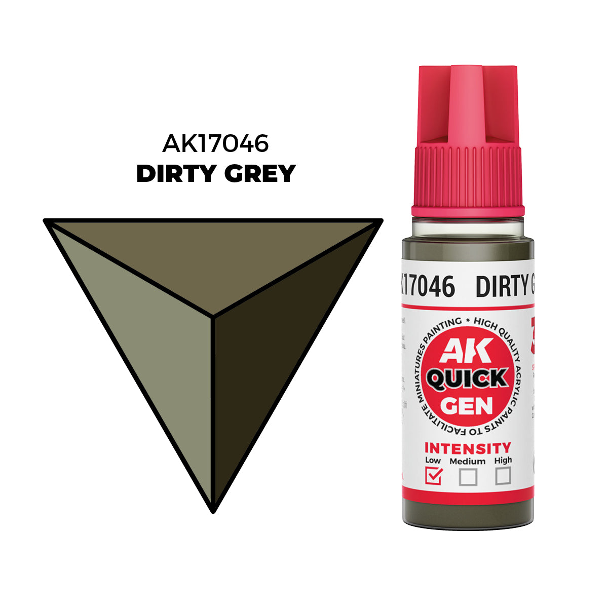 AK Interactive Gris Sucio - Color 18ml - Quick Gen Akrilna Boja AK17046 - front