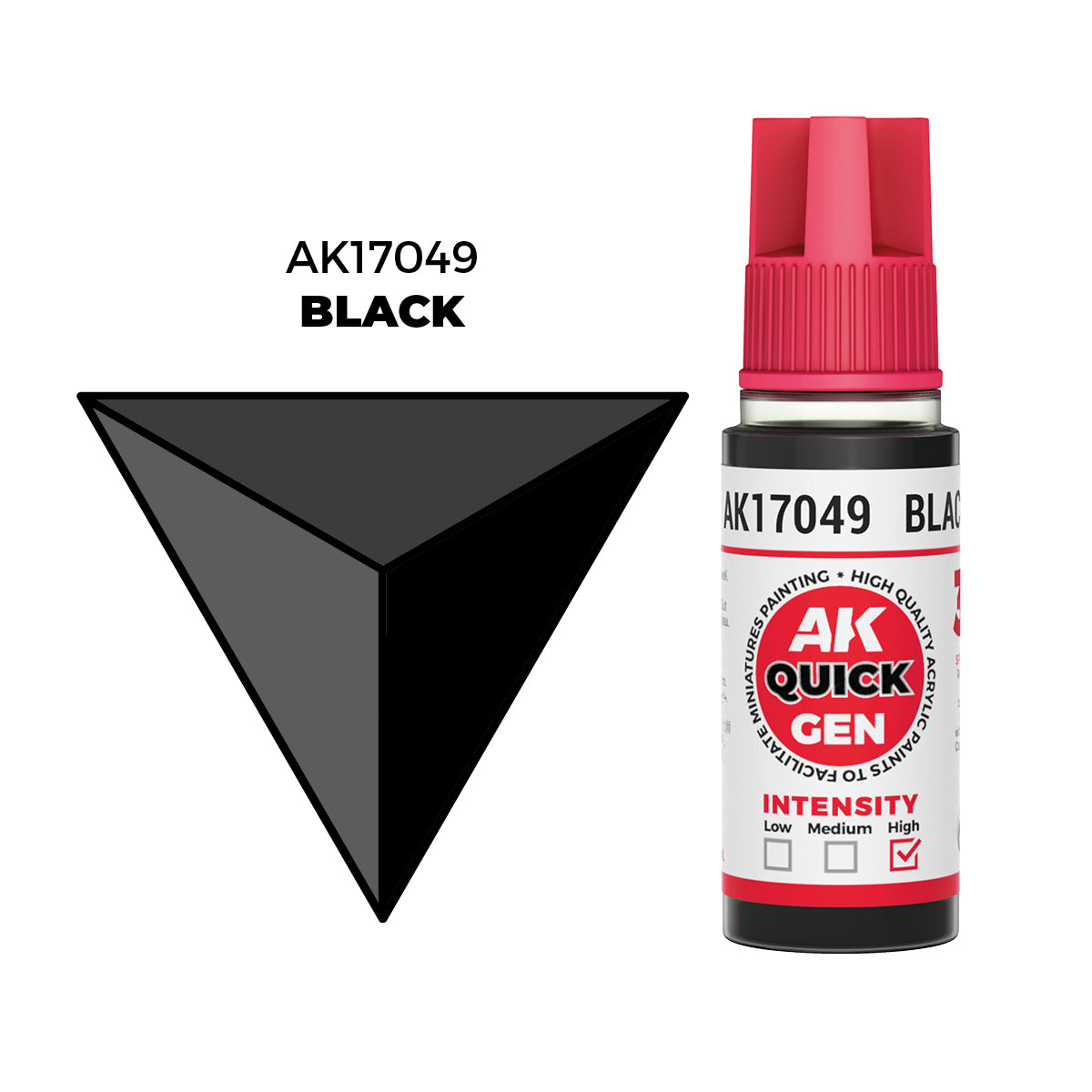 AK Interactive Black 18ml - Quick Gen Akrilna Boja AK17049