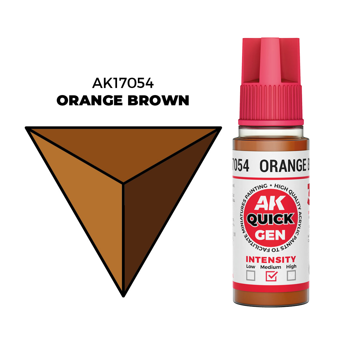 AK Interactive Marrón Anaranjado - Color 18ml - Quick Gen Akrilna Boja AK17054 - front