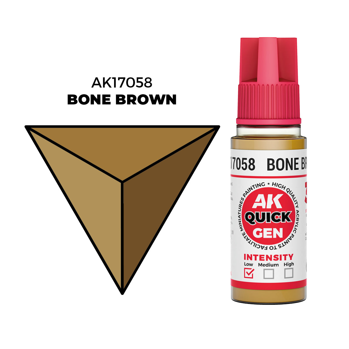 AK Interactive Marrón Hueso - Color 18ml - Quick Gen Akrilna Boja AK17058 - front