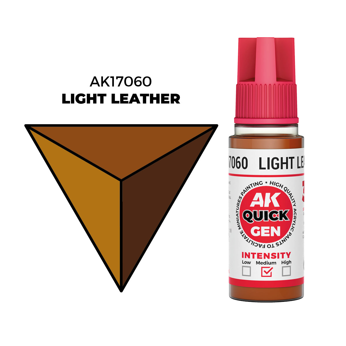 AK Interactive Cuero Claro - Color 18ml - Quick Gen Akrilna Boja AK17060 - front