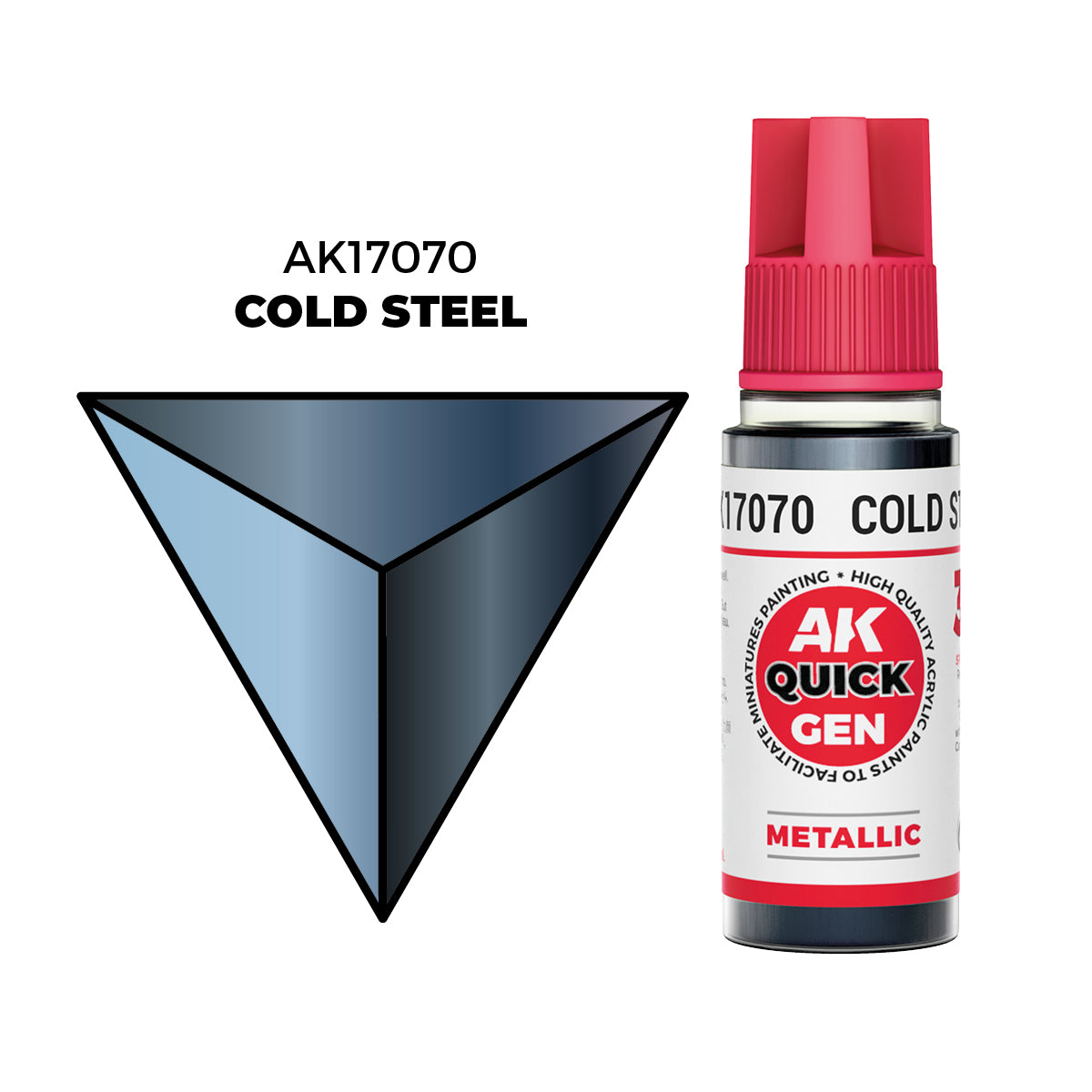 AK Interactive Cold Steel 18ml - Quick Gen Akrilna Boja AK17070