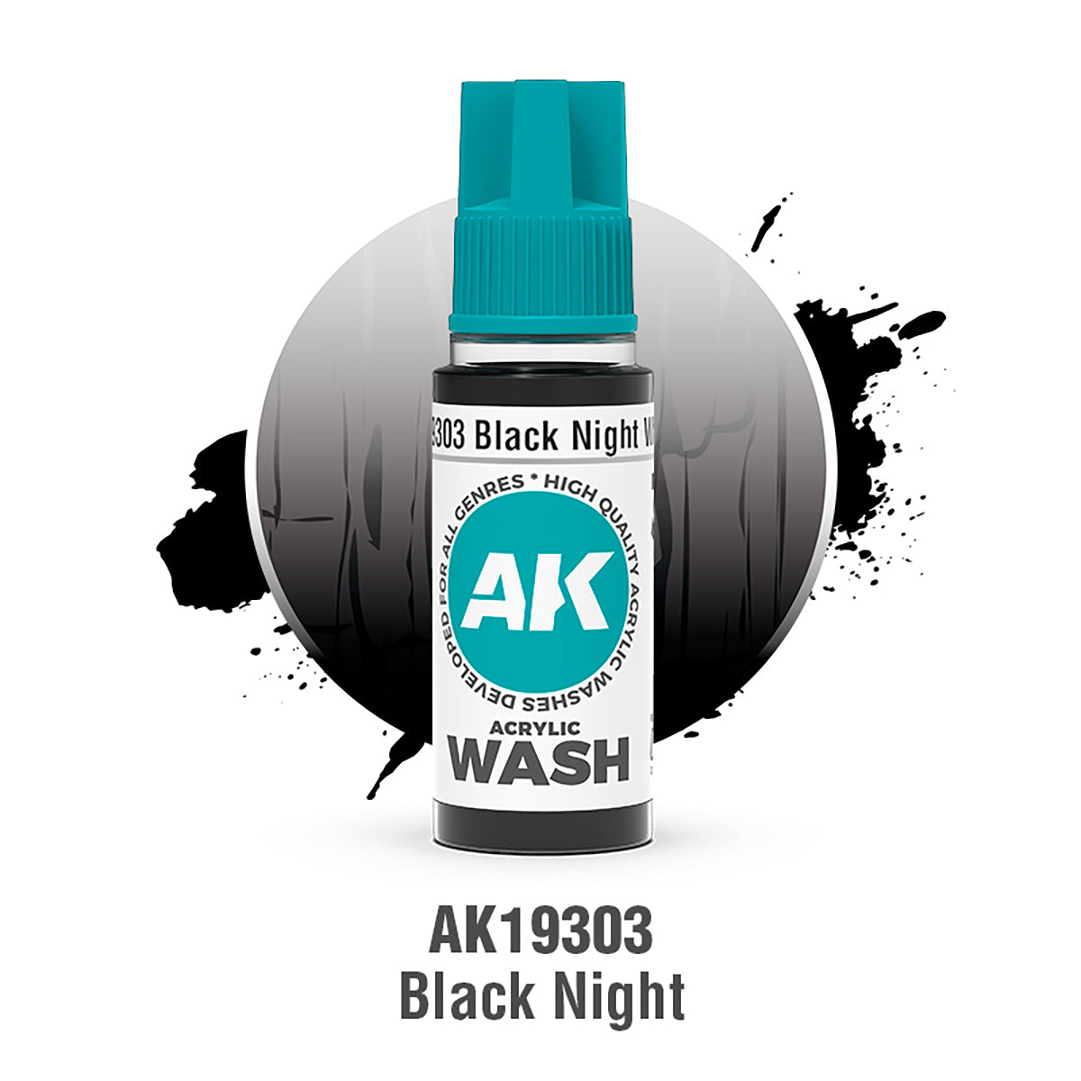 AK Interactive Black Night Wash 18ml - AK19303