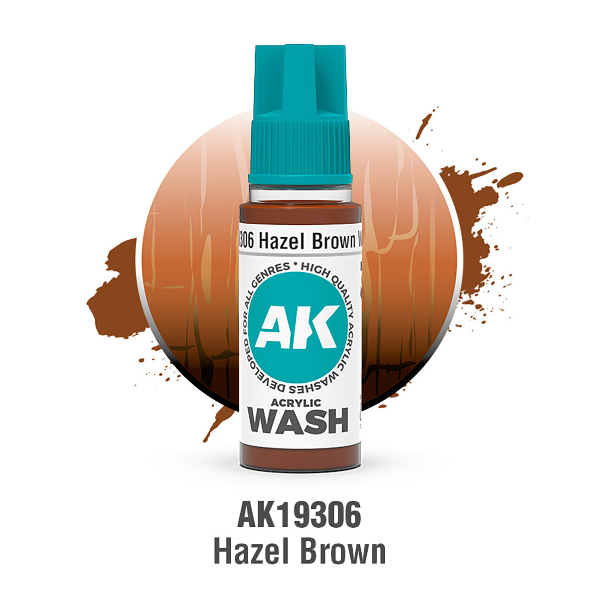 AK Interactive Hazel Brown Wash 18ml - AK19306