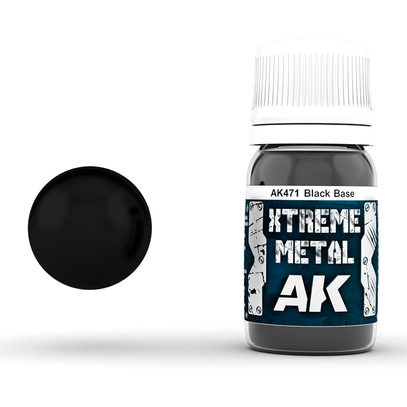 AK Interactive Xtreme Metal Black Base 30ml - AK471