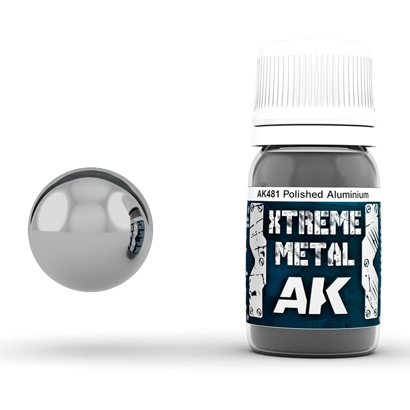AK Interactive Xtreme Metal Polished Aluminium 30ml AK481, metalik boja za minijature