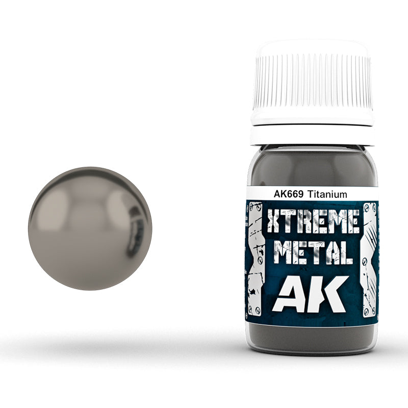AK Interactive Xtreme Metal Titanium 30ml AK669, metalik boja za minijature