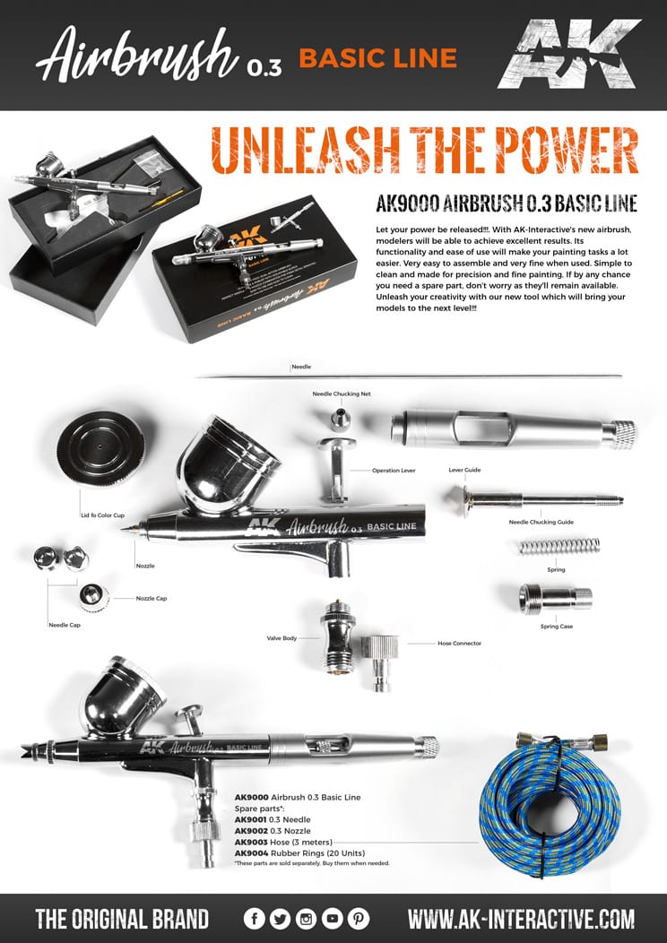 AK Interactive Airbrush Basic Line 0.3mm - AK9000