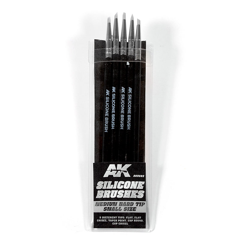 AK Interactive Set 5 Silikonskih Četkica - Srednje Tvrde, Male - AK9085