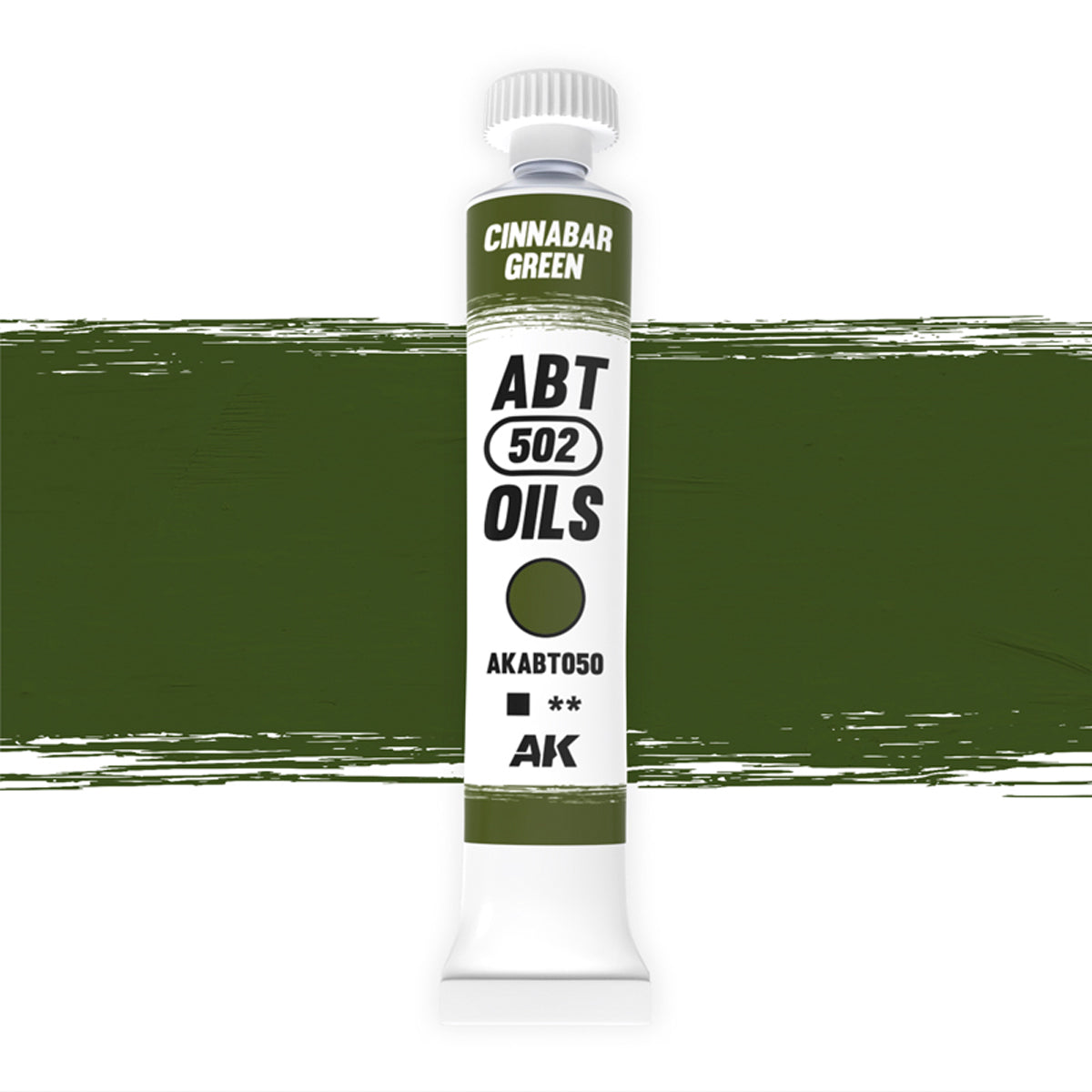 AK Interactive Verde Cinabrio, Oleo - AB Type Acrylic AKABT050 - front