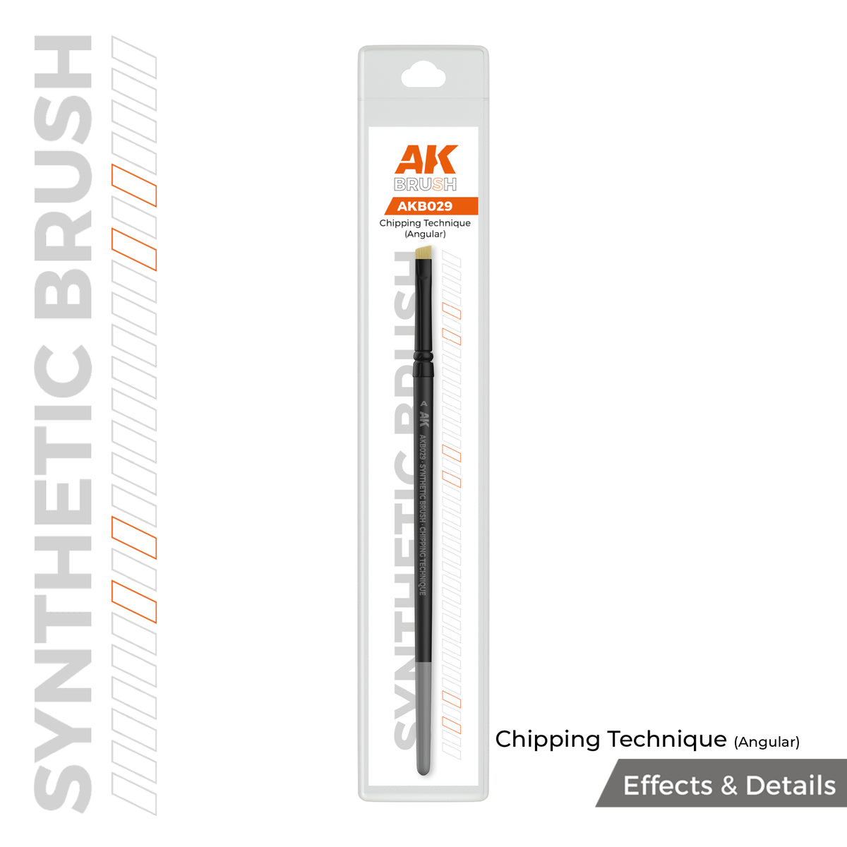 AK Interactive Sintetička Četkica Chipping Angular - AKB029