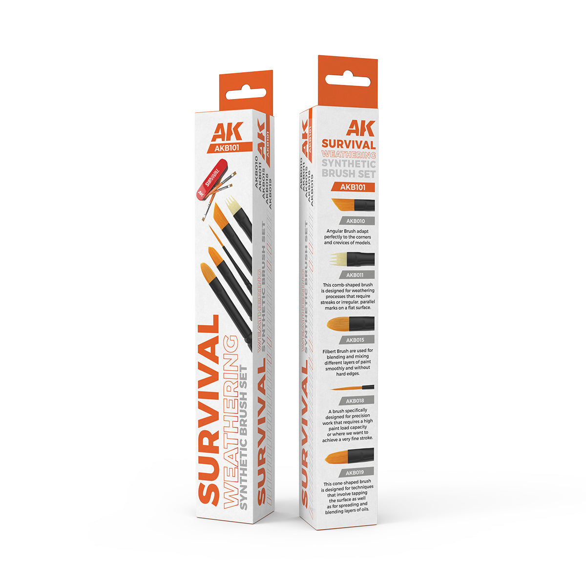 AK Interactive Survival Weathering Brushes Set (5 četkica) - AKB101