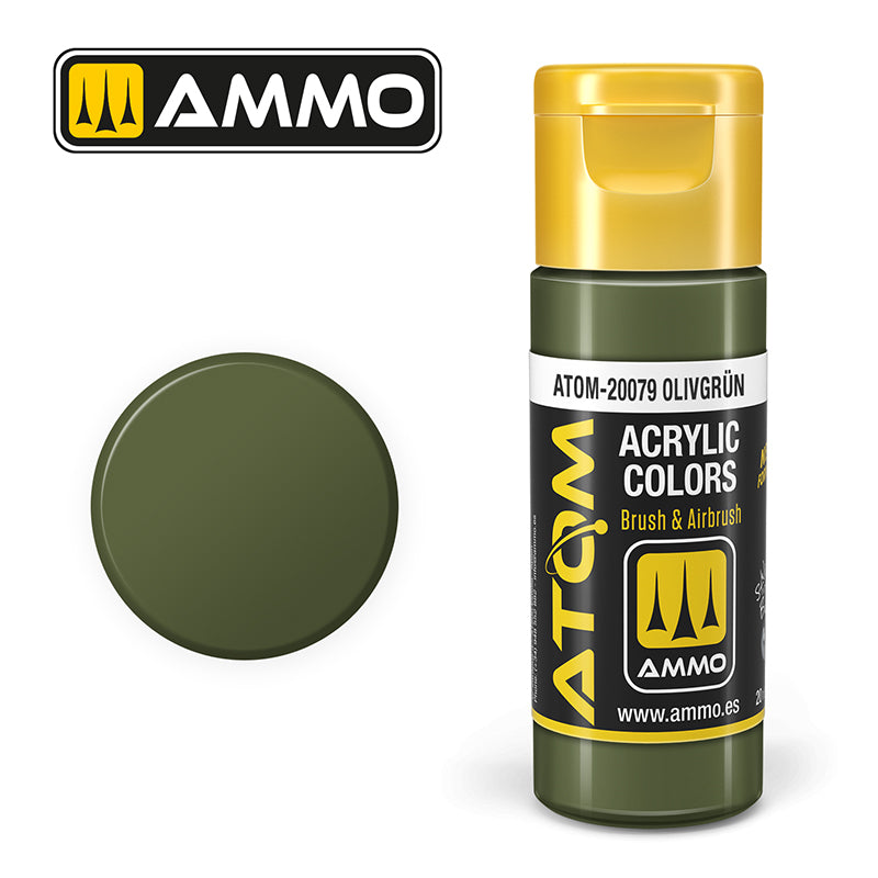 Ammo ATOM Color Olivgrün (Maslinasto zelena - Olivgrün) - ATOM-20079
