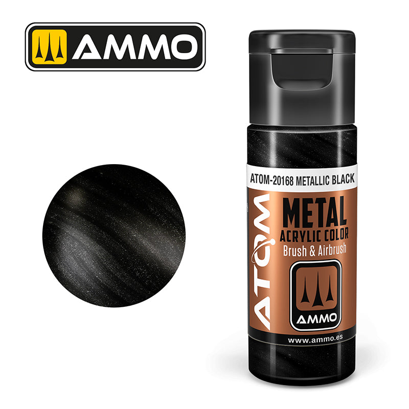 Ammo ATOM Metallic Black (Metallic crna boja) - ATOM-20168
