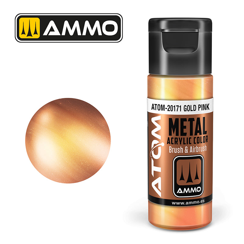 Ammo ATOM Metallic Gold Pink (Metallic roze zlatna boja) - ATOM-20171
