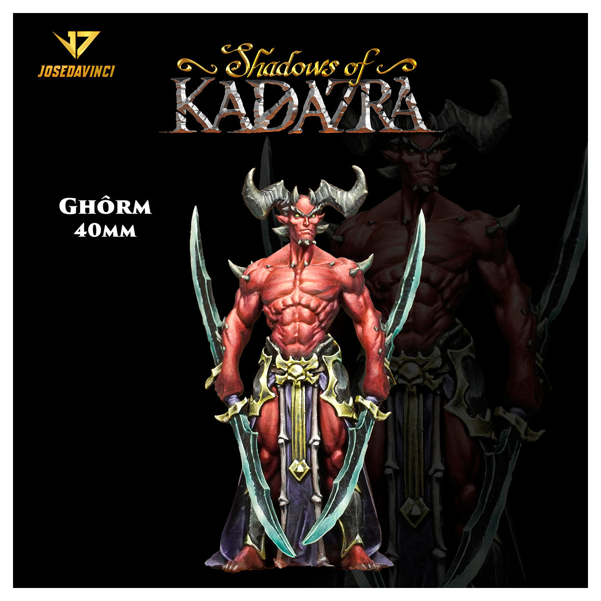 AK Interactive Shadows Of Kadazra - Ghôrm 40mm by Josedavinci KJD001 - front