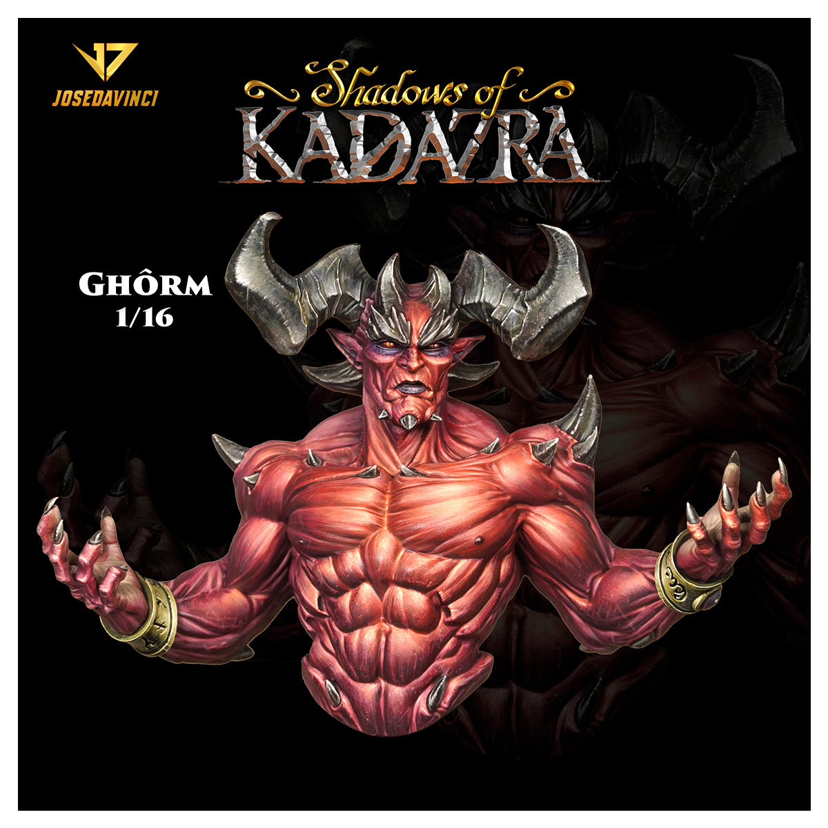 AK Interactive Shadows Of Kadazra - Ghôrm bust by Josedavinci KJD007 - front