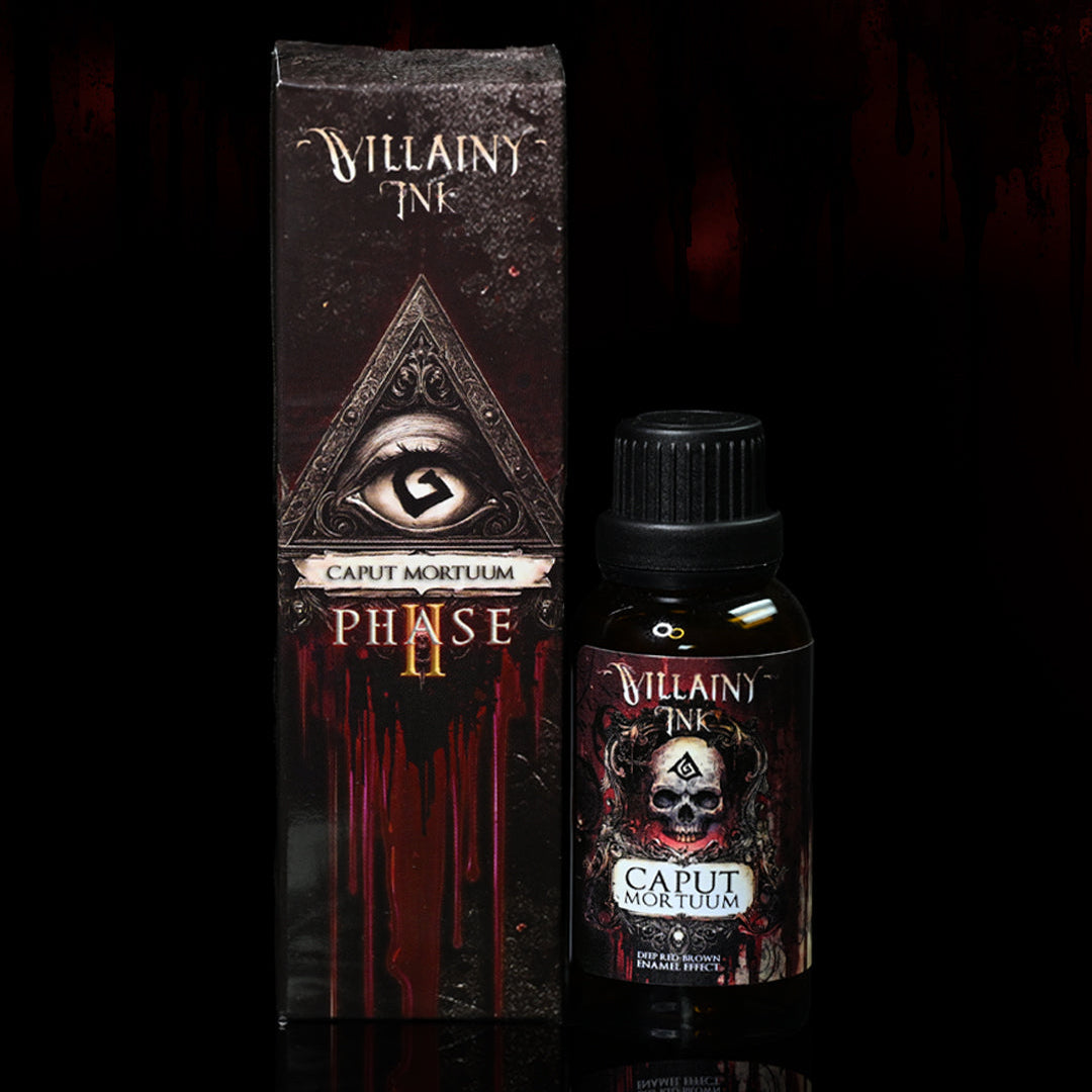 Villainy Ink - CAPUT MORTUUM (Phase II) | Deep Purplish-Red Enamel Wash | Effect for Miniatures & Model Painting - VI-0011
