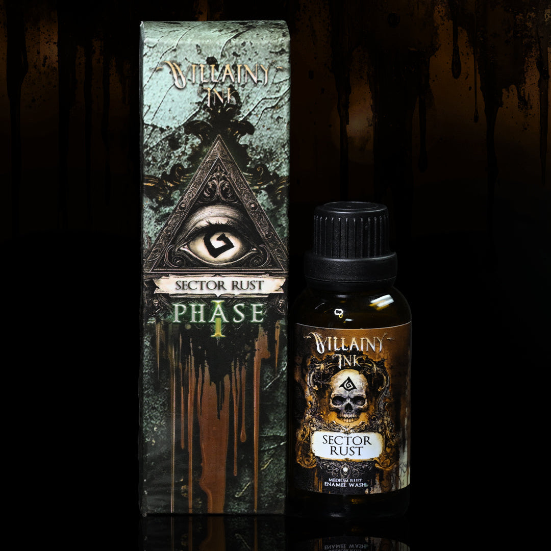 Villainy Ink - SECTOR RUST (Phase I) | Dark Rust Enamel Weathering Wash - VI-002