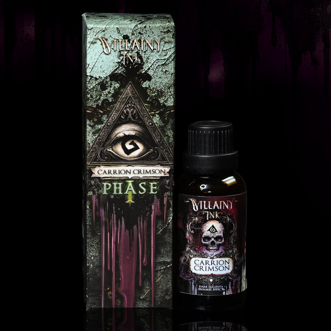 Villainy Ink - CARRION CRIMSON (Phase I) | Crimson Enamel Effect | Granulated | Satin-Gloss Finish - VI-004