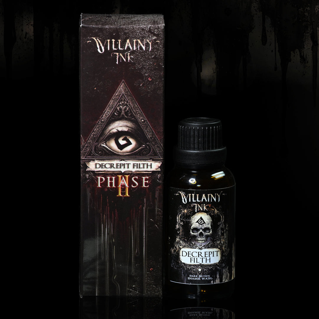 Villainy Ink - DECREPIT FILTH (Phase II) | Dark Brown Enamel Wash | Weathering & Darkening Effect - VI-009