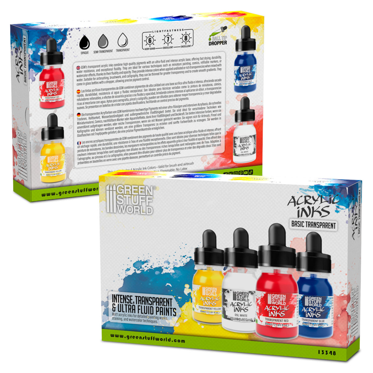 Transparent Acrylic Inks Set - 4 boje | Transparentni inkovi