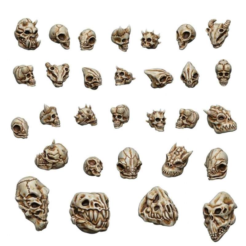 3D Printed Alien Skulls Set | 3D štampane alien lobanje (21 kom, 1:48 razmera)