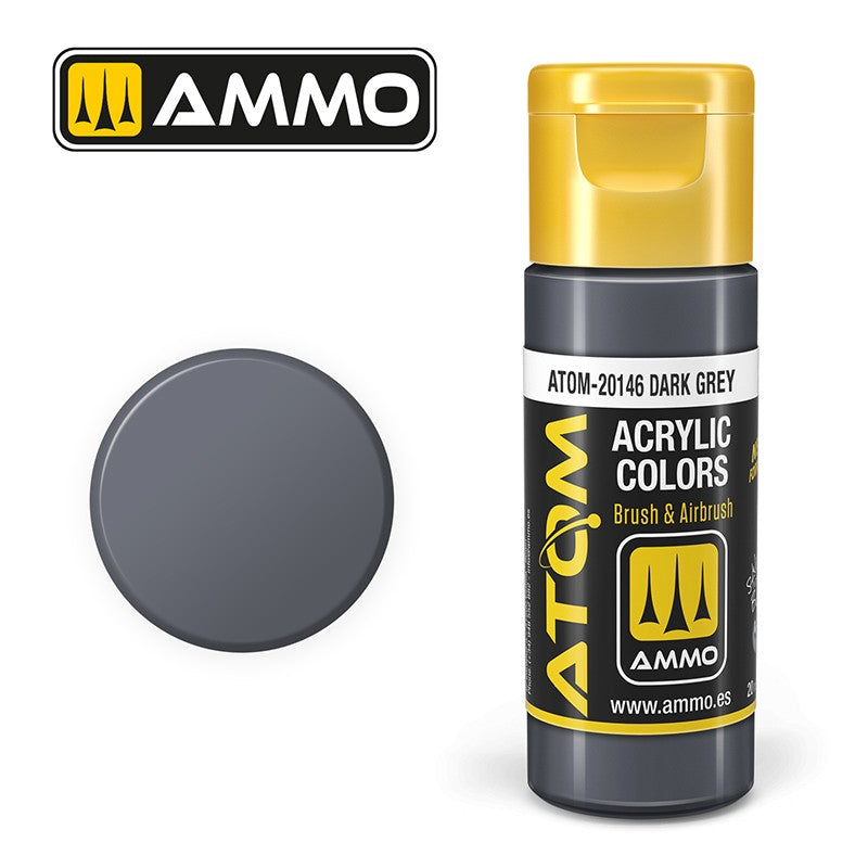 Ammo ATOM Color Dark Grey FS36152 akrilna boja za makete

Tamno siva boja za modelarstvo