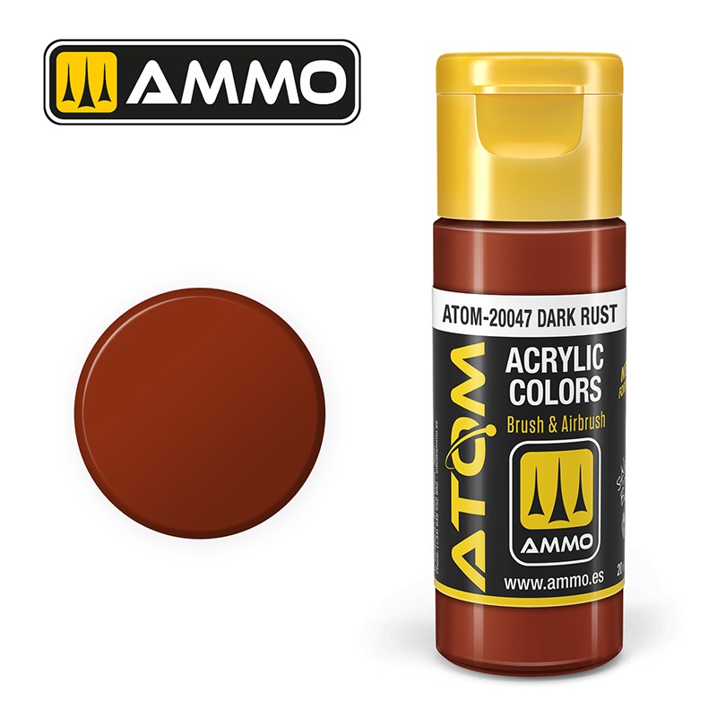Ammo ATOM Color Dark Rust FS30109 akrilna boja za makete

Tamna boja rđe za modelarstvo