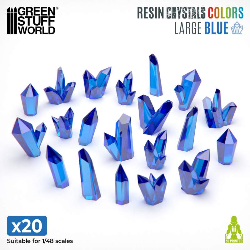 Blue Resin Crystals Large | Plavi smolasti kristali veliki 15-20mm (20 kom)