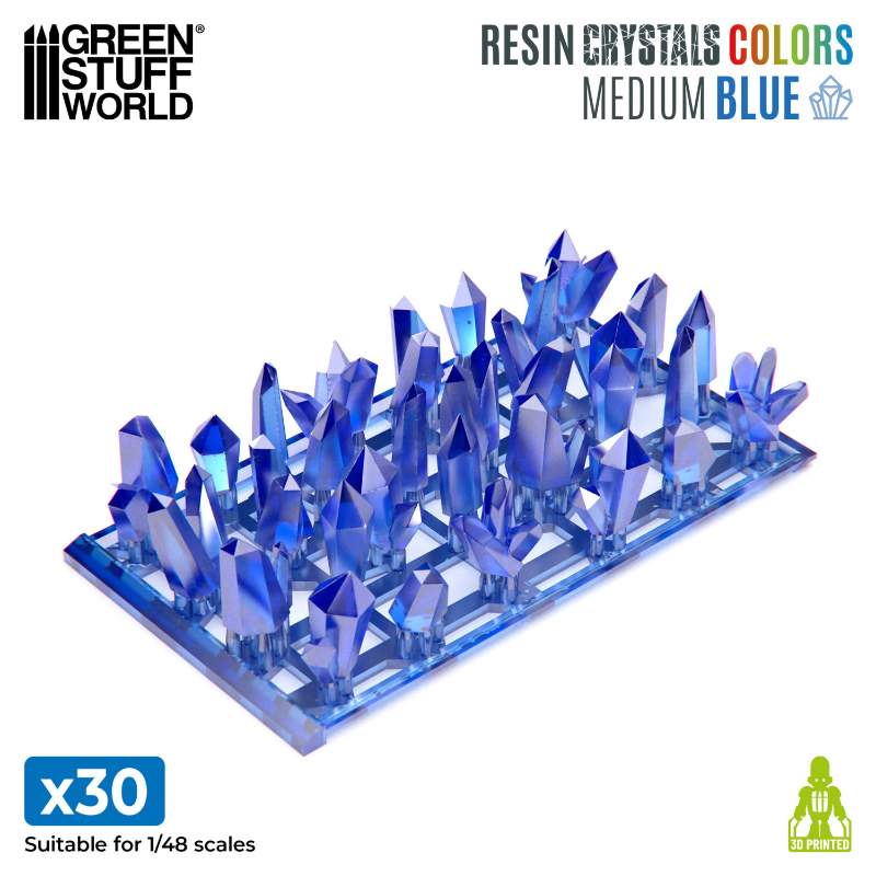 Blue Resin Crystals Medium | Plavi smolasti kristali srednji 9-16mm (30 kom)