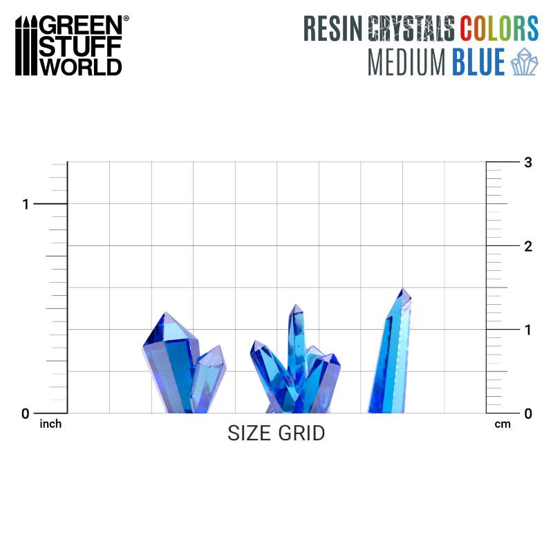 Blue Resin Crystals Medium | Plavi smolasti kristali srednji 9-16mm (30 kom)