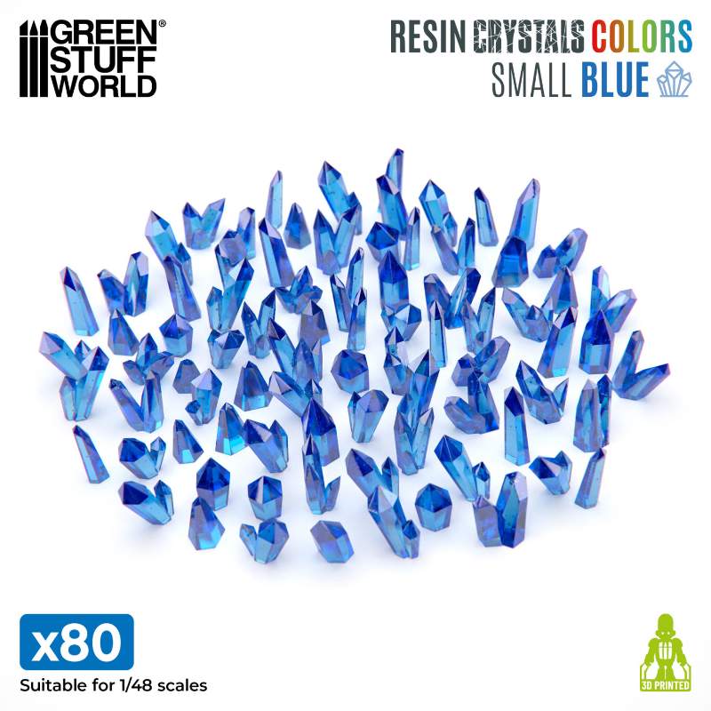 Blue Resin Crystals Small | Plavi smolasti kristali mali 6-10mm (80 kom)