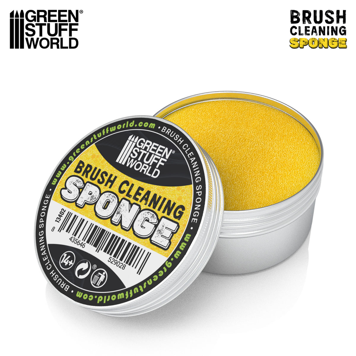 Brush Cleaning Sponge u aluminijumskoj kutiji – sunđer za čišćenje četkica za farbanje
