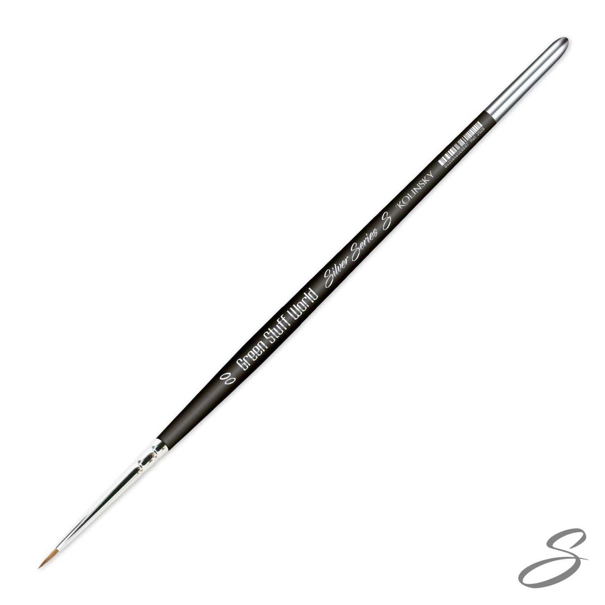 Kolinsky Brush SILVER SERIES (S) Size 00, četkica za minijature, Green Stuff World