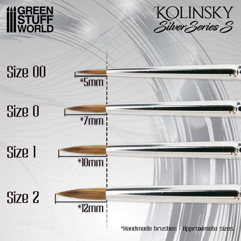 Kolinsky Brush SILVER SERIES S - Size 1 | Četkica za minijature