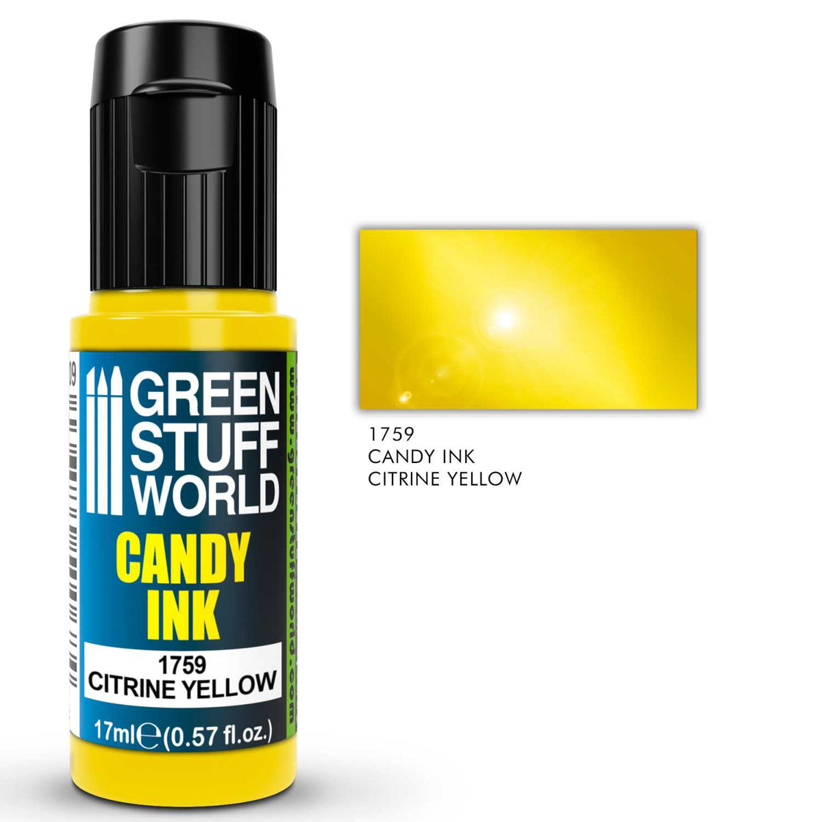 Detalj Candy Ink Citrine Yellow – intenzivna žuta akrilna tinta za airbrush i fine efekte